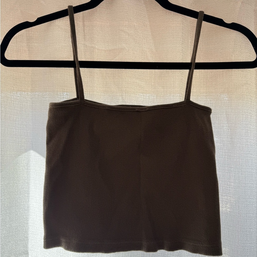 Brandy Melville Brown Crop Tank Top